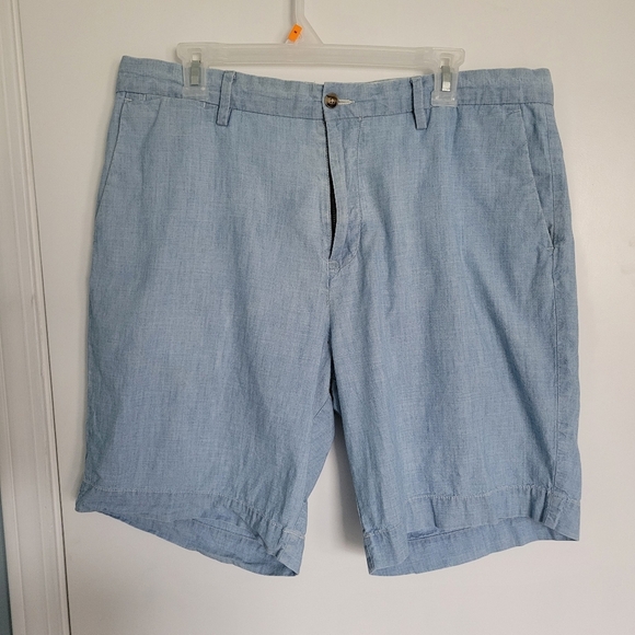 Ralph Lauren Polo Mens Classic Fit Chambray Flat Front Shorts Blue Size 35 - Picture 1 of 5